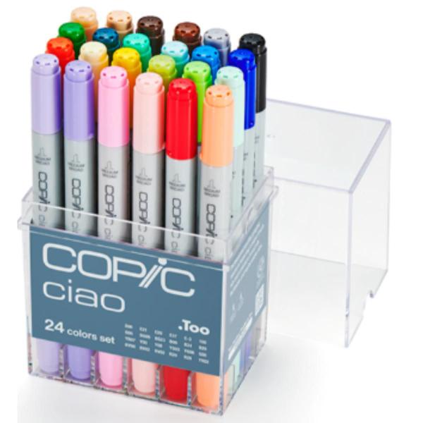 Copic Ciao - Estojo com 24 Cores - Marcador Copic Ciao Imagem de Copic Ciao - Estojo com 24 Cores - Marcador Copic Ciao