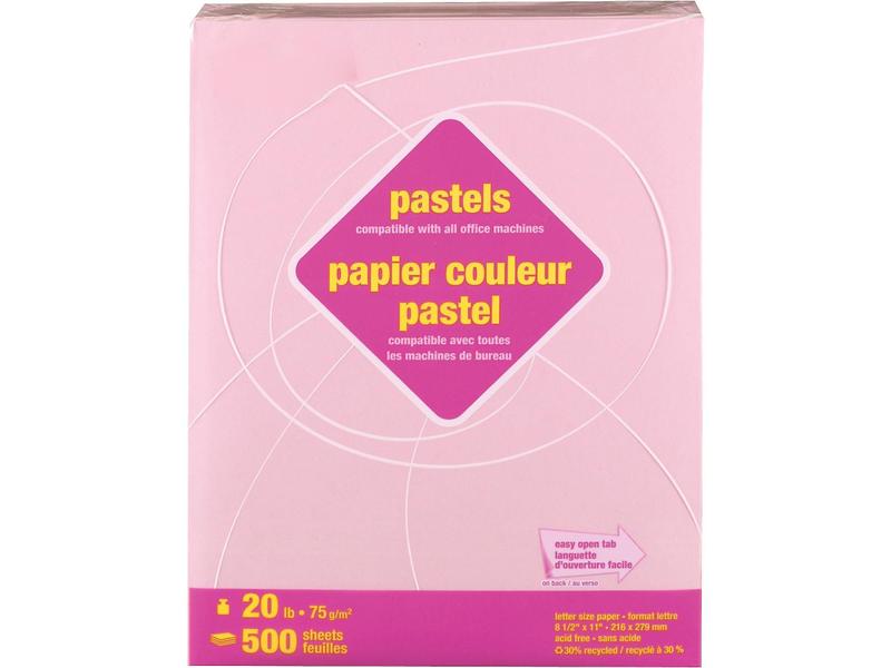 Imagem de Copie Paper Staples 490935, rosa pastel, 8,5 x 11 polegadas, 20 libras, 500 folhas