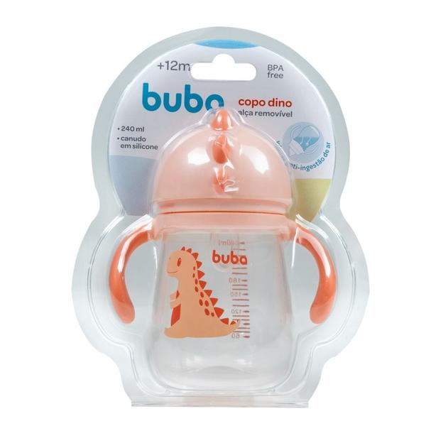 Imagem de Copinho para bebe infantil crianças água suco transição treinamento canudo e válvula 240 ml dino buba