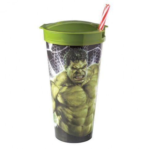 Imagem de Copo 2em1 hulk 540ml  8874 - plasutil 