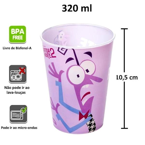 Imagem de Copo 320ml Divertida mente Medo Plasútil Original Infantil