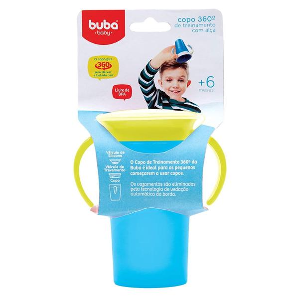 Copo 360 de Treinamento Infantil Original Buba Azul BPA Free Imagem de Copo 360 de Treinamento Infantil Original Buba Azul BPA Free