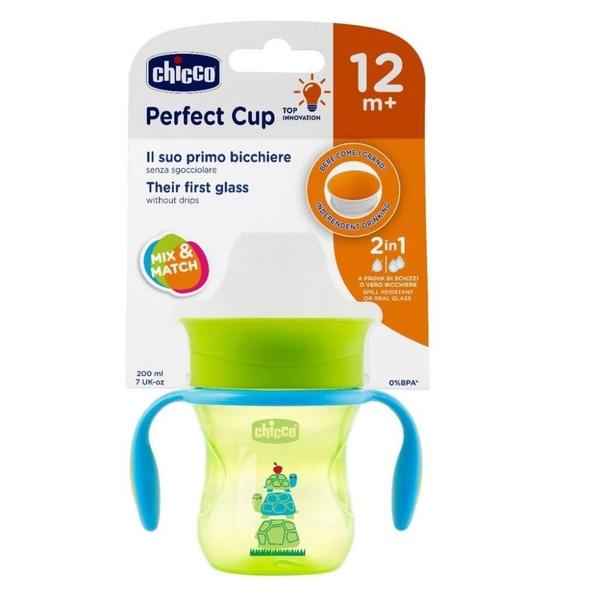 Imagem de Copo 360 perfect cup 12m+ neutro (verde/azul) - chicco