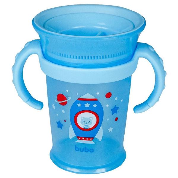 Imagem de Copo 360º Foguete 210ml +12m Azul Buba