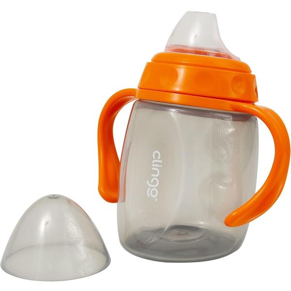 Imagem de Copo Active Bico Silicone 220ml +6m Laranja Clingo