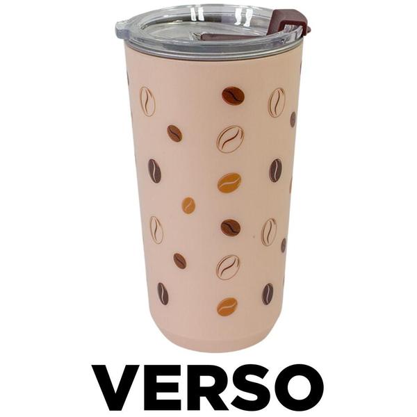 Imagem de Copo Amantes De Café Térmico Quente Gelado 500ml Com Tampa