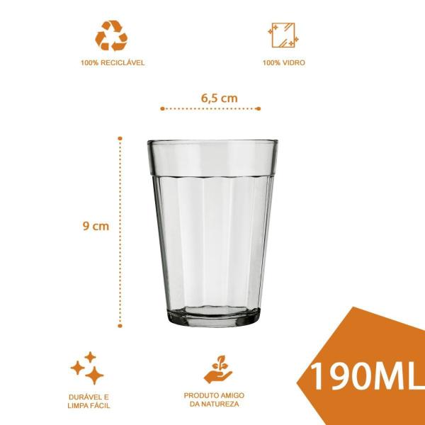 Copo Americano Clássico kit 12 Unid Vidro 190ml Café Nadir - NADIR FIGUEREIDO Imagem de Copo Americano Clássico kit 12 Unid Vidro 190ml Café Nadir