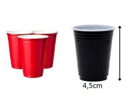 Imagem de Copo Americano Descartável Shot Vermelho Tequila 30ml -150un