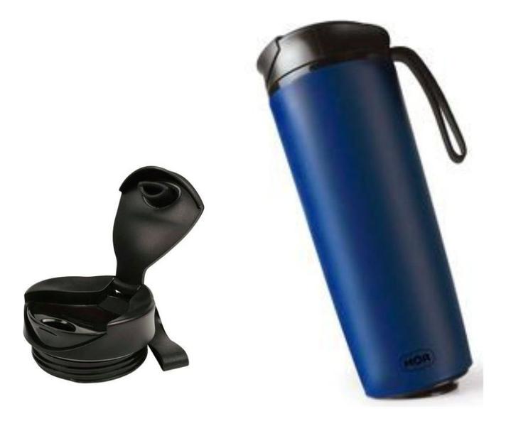 Imagem de Copo Antiqueda Coffee To Go 450ml Aço Inox Com Tampa AZUL