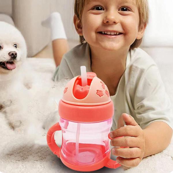 Copo Antivamento Com Alça Canudo Treinamento Infantil - Tesla Store Imagem de Copo Antivamento Com Alça Canudo Treinamento Infantil
