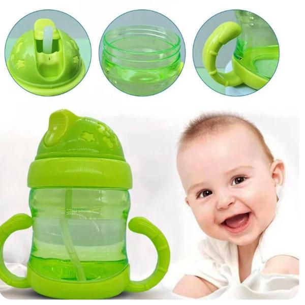 Copo Antivamento Com Alça Canudo Treinamento Infantil - Tesla Store Imagem de Copo Antivamento Com Alça Canudo Treinamento Infantil