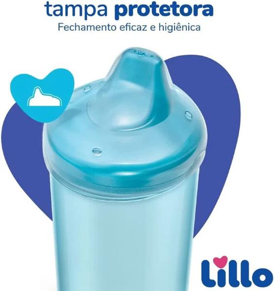 Imagem de Copo Antivazamento Lillo Brilha no Escuro Azul 320ml - 631521