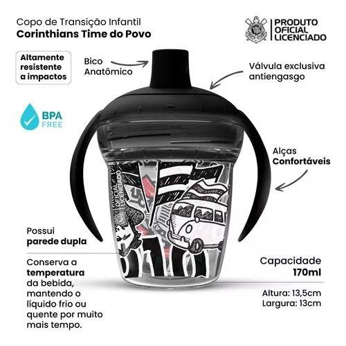 Imagem de Copo Bebê Antiengasgo Transição Resistente Corinthians Ofici