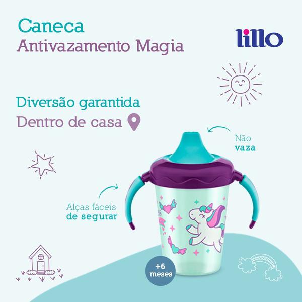 Imagem de Copo Caneca Antivazamento Aprendizado 207ml Unicórnio Magia Lillo