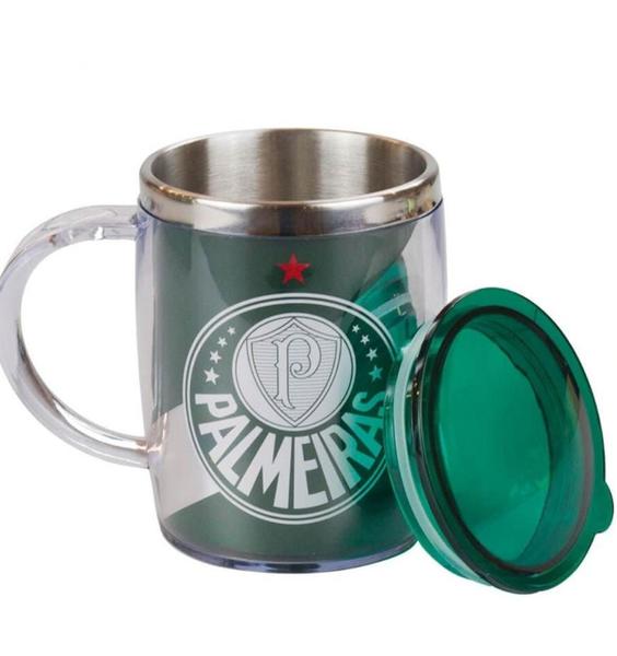 Imagem de Copo Caneca Térmica P Chopp Cerveja C Tampa 450ml Times