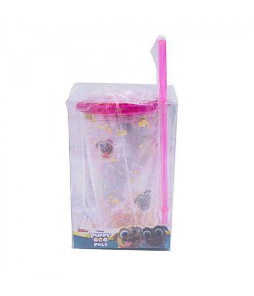 Imagem de Copo Canudo Rosa Puppy Dog Pals 450ml - Disney