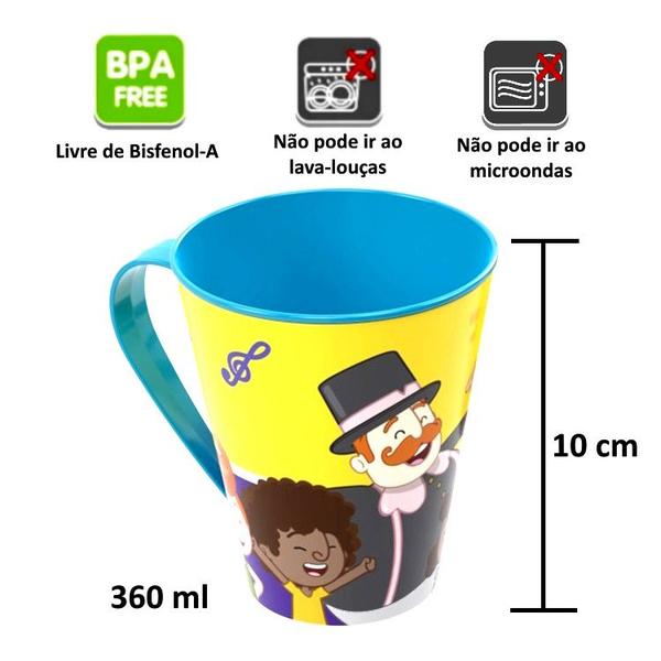 Copo com Alça do Mundo Bita 360ml Infantil Livre BPA - 1 Unidade - Plasútil Imagem de Copo com Alça do Mundo Bita 360ml Infantil Livre BPA - 1 Unidade