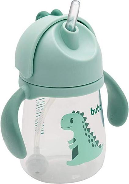 Imagem de Copo Com Alça E Canudo Dino Verde 240Ml (12M+) Buba