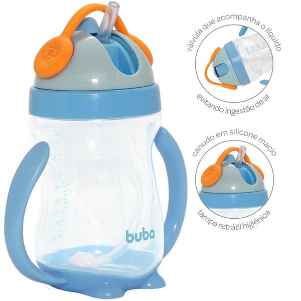 Imagem de Copo Com Alça e Pêndulo 300ml +12m Azul Buba