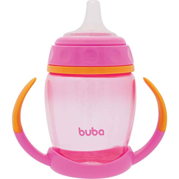 Imagem de Copo com Alça Removível 250ML Rosa - Buba