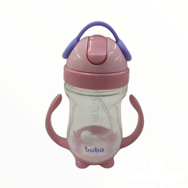 Imagem de Copo Com Alça Removível Fone Musical Buba Rosa 300ml