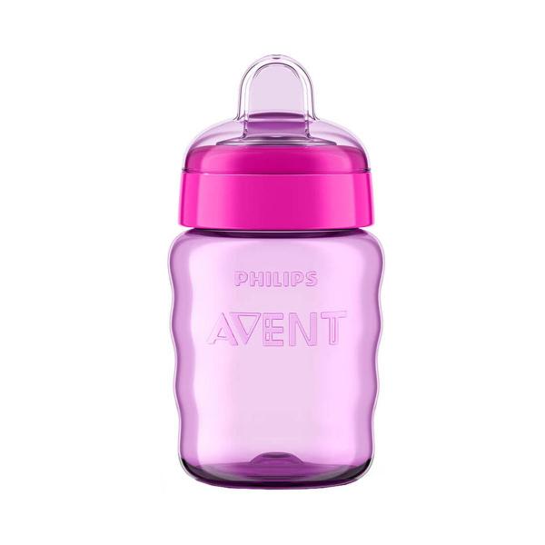 Copo Com Bico De Silicone + 9 Meses Rosa 260ml Philips Imagem de Copo Com Bico De Silicone + 9 Meses Rosa 260ml Philips