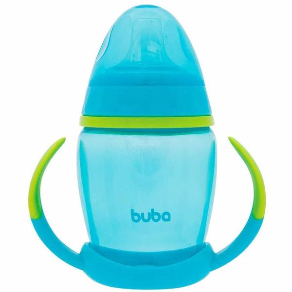 Imagem de Copo com Bico e Alça Removível para Bebê - 250ml - Azul - Buba