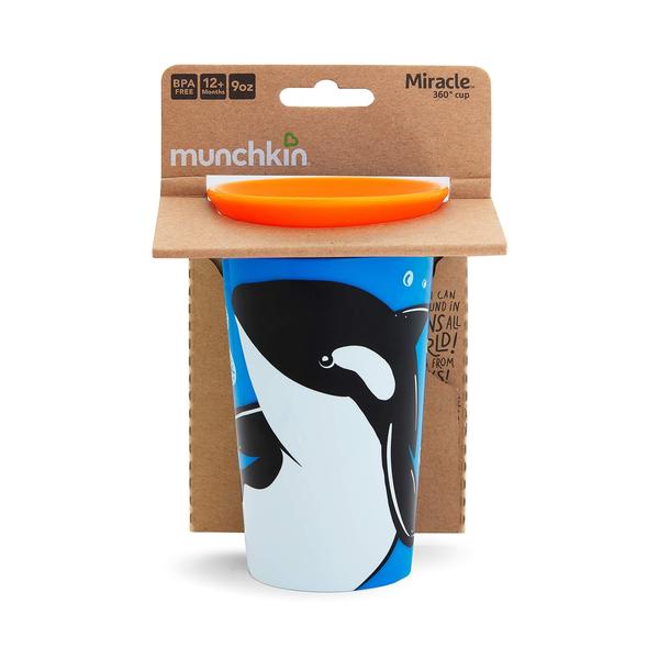 Imagem de Copo com canudinho Munchkin Miracle 360 WildLove 270 ml Orca