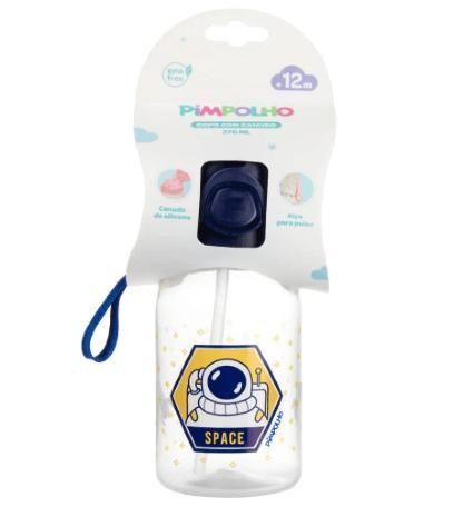 Imagem de Copo com canudo de silicone - astronauta - 370ml  0009460 - pimpolho 