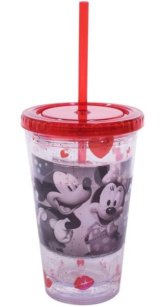 Imagem de Copo Com Canudo Mickey & Minnie Foto 450ml - Disney