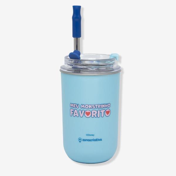 Imagem de Copo Com Canudo Stitch Namorados 300ml