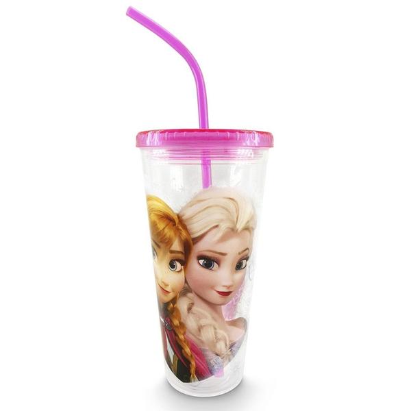 Copo Com Cubos De Gelo Anna & Elsa 600ml Frozen - Disney Imagem de Copo Com Cubos De Gelo Anna & Elsa 600ml Frozen - Disney