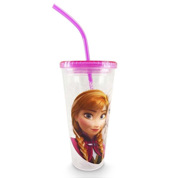 Copo Com Cubos De Gelo Anna & Elsa 600ml Frozen - Disney Imagem de Copo Com Cubos De Gelo Anna & Elsa 600ml Frozen - Disney