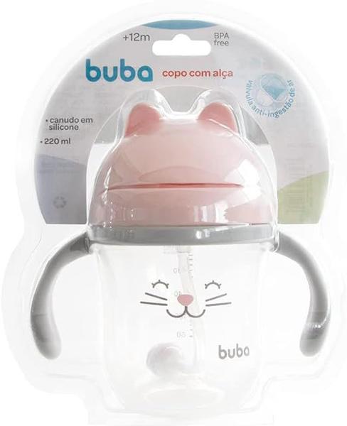 Imagem de Copo Com Valvula Anticolica Gatinho Rosa - Buba