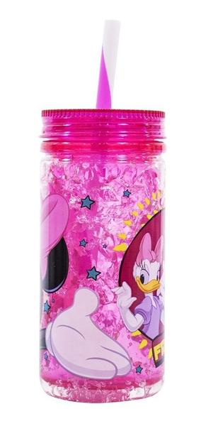 Imagem de Copo Congelante Rosa Infantil Com Canudo Minnie Mouse 350ml 