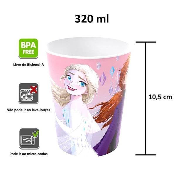 Imagem de Copo da Frozen 320ml Infantil Princesa Elsa e Ana Disney - 2 Unidades