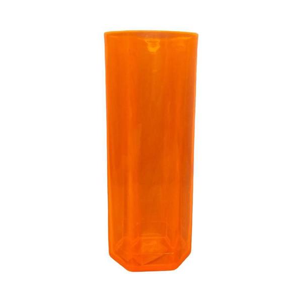 Imagem de Copo De Acrilico Long Drink 350Ml Liso Laranja Arqplast