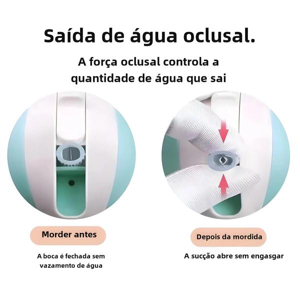 Imagem de Copo de Água Anti-Asfixia para Bebê - Design Bonito com Bico de Pato e Bola de Gravidade