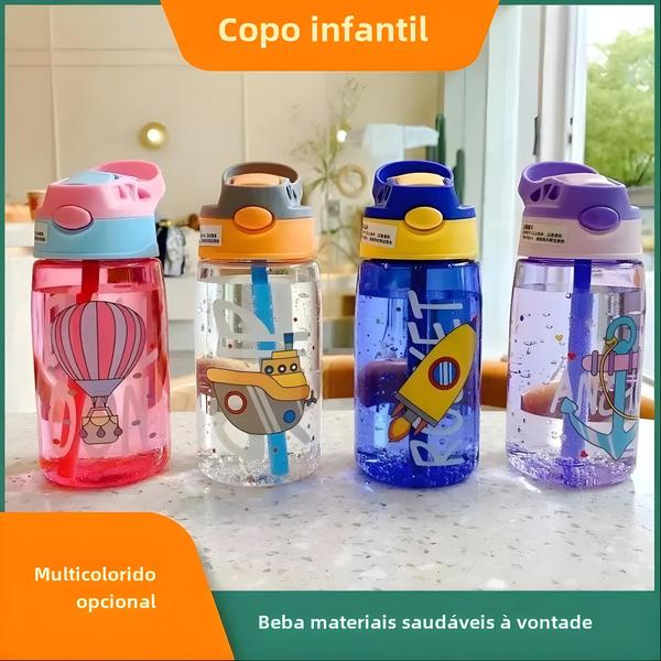 Imagem de Copo de Água Infantil com Canudo - Design Criativo de Bico de Pato - Portátil para Crianças e Adultos