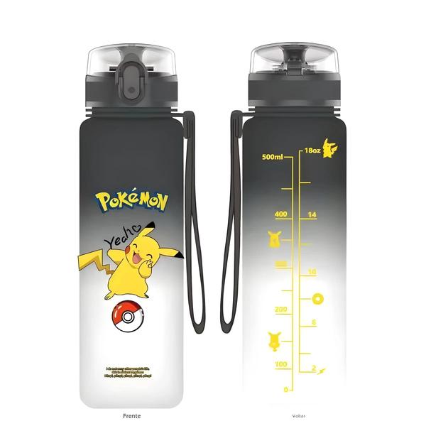 Imagem de Copo de Água Infantil Pikachu Pokémon - 560ml - Garrafa Esportiva Portátil