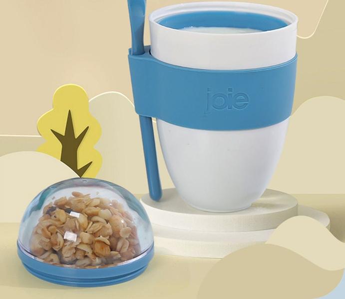 Imagem de Copo de café da manhã portátil Copo de aveia multifuncional copo de cereal PP Nut Iogurte Caneca Lanche com Tampa Spoon Food Container