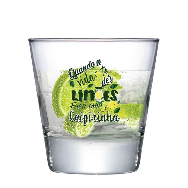 Imagem de Copo de Caipirinha Frases Divertidas Conico 270ml