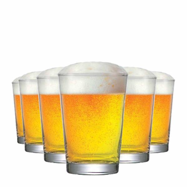 Imagem de Copo de Cerveja de Vidro Caldereta P 300ml 6 Pcs