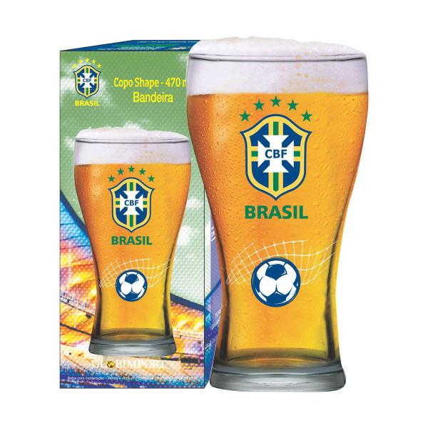 Imagem de Copo de cerveja e chopp shape 470ml bola cbf produto oficial