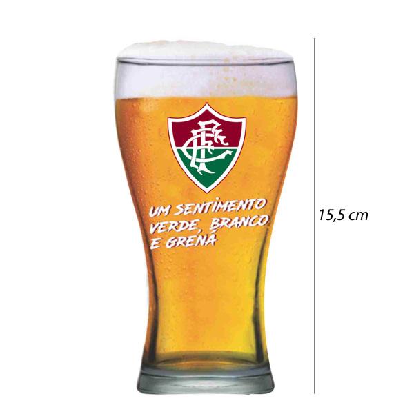 Imagem de Copo De Cerveja Fluminense Verde, Branco E Grena - 470ml