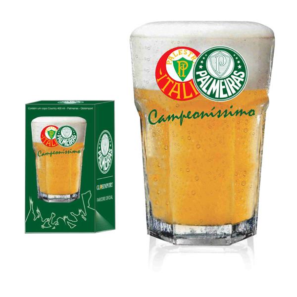 Imagem de Copo de Cerveja Palmeiras Campeoni Vidro 400ml