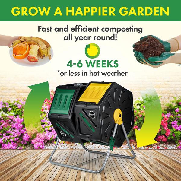 Imagem de Copo de compostagem Miracle-Gro Dual Chamber 70L Easy-Turn