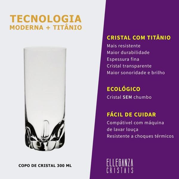 Imagem de Copo De Cristal Bohemia Para Água E Suco 300 Ml Trio 2 Peças