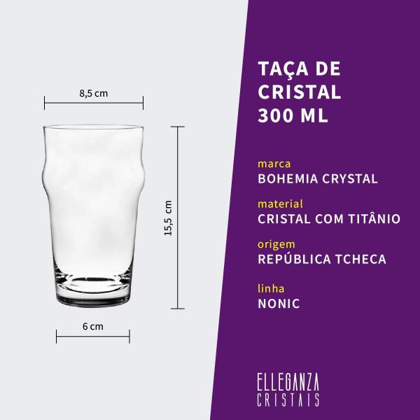 Imagem de Copo De Cristal Bohemia Para Cerveja 400 Ml Nonic 1 Peça