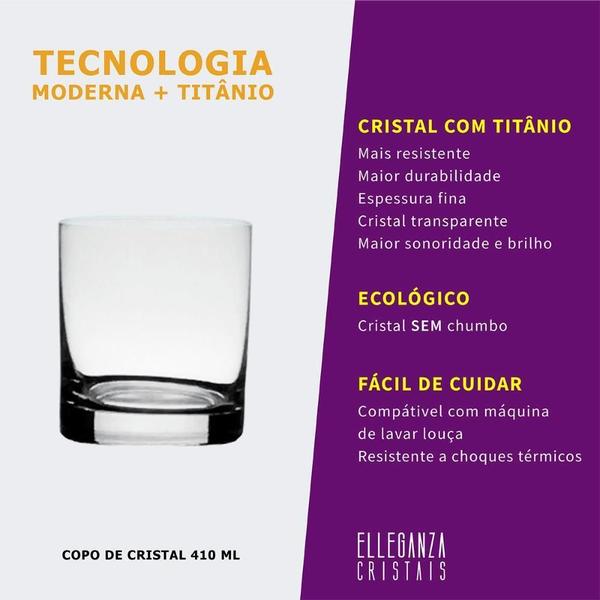 Imagem de Copo De Cristal Bohemia Para Whisky 410Ml Barline 12 Peças